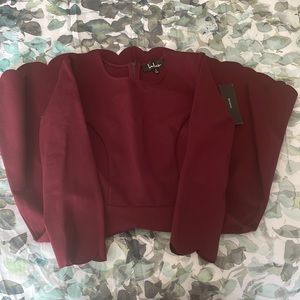 Lulus Burgundy skater dress